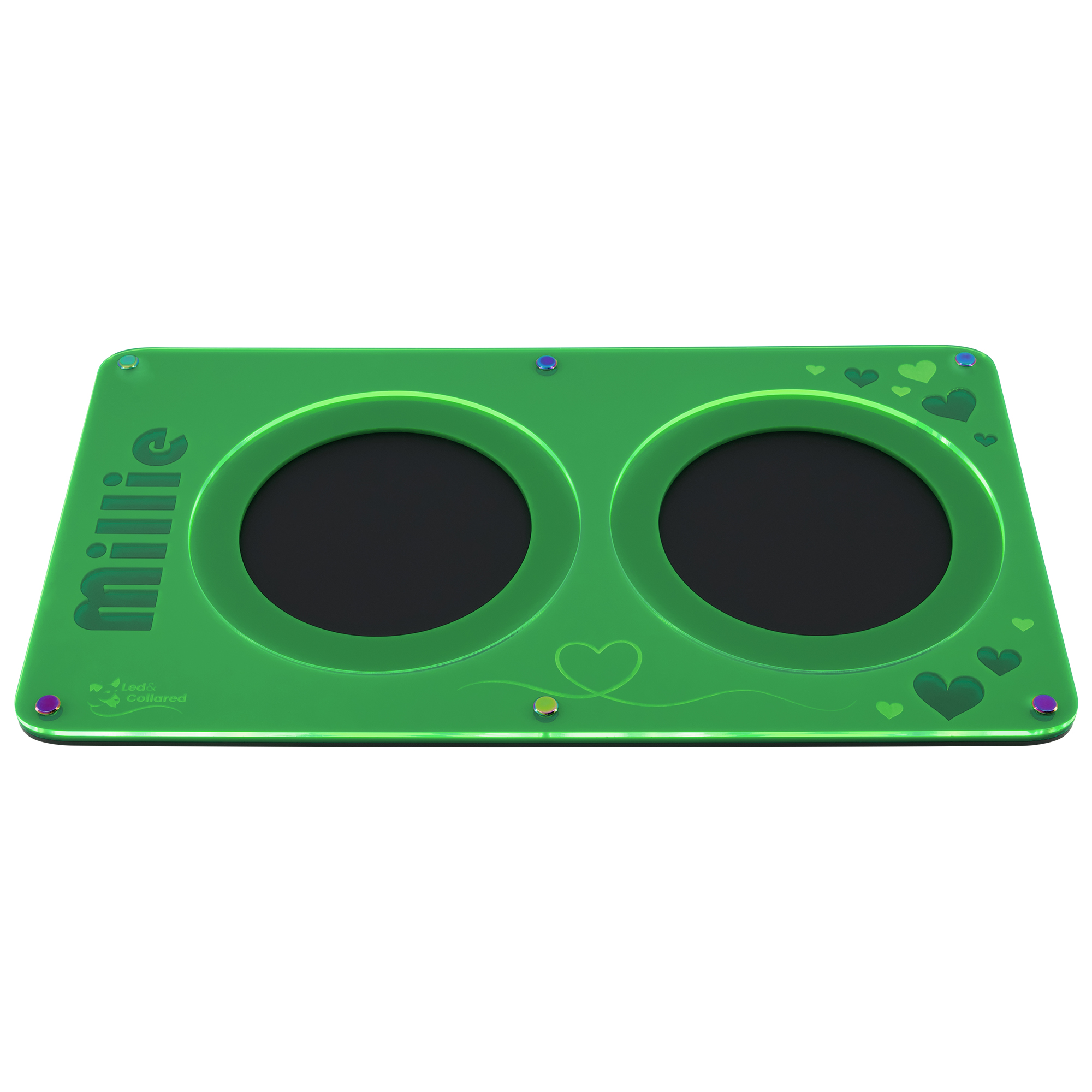 Double Bowl Cat Feeding Mat Led & Collared NZ